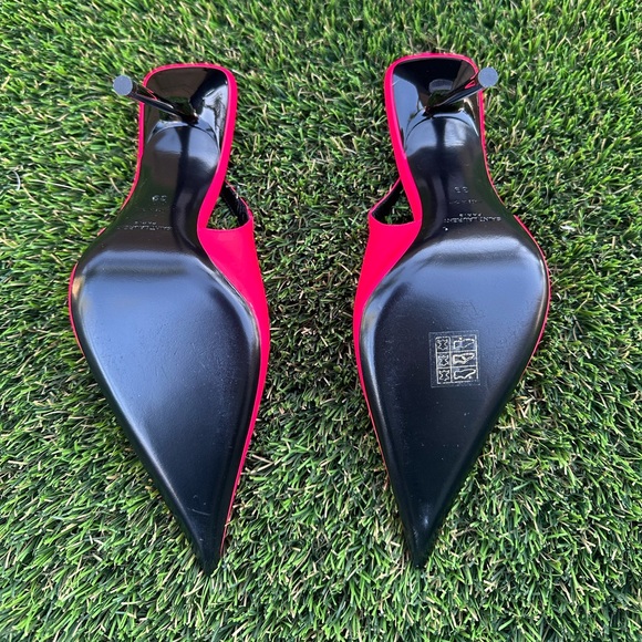 YSL Patent Calfskin Paloma 105 Slingback Pumps Size 39 - Picture 4 of 7